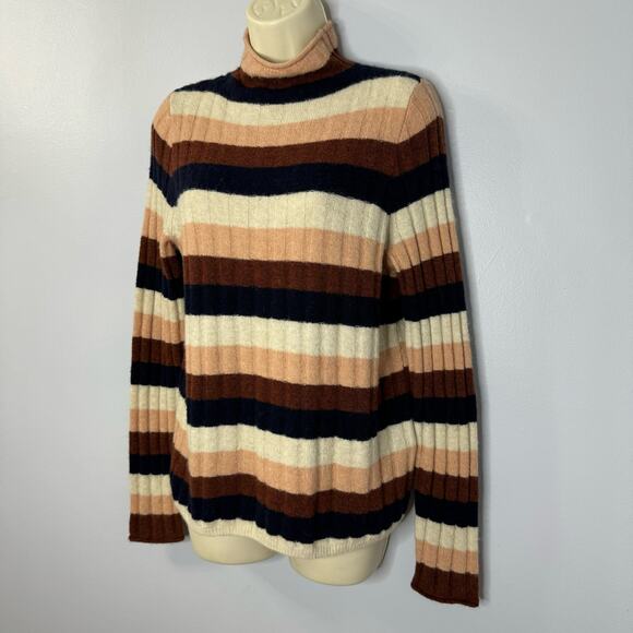 MADEWELL Evercrest Turtleneck Sweater Women's MulticolorSoft Coziest Yarn M New - Picture 5 of 10